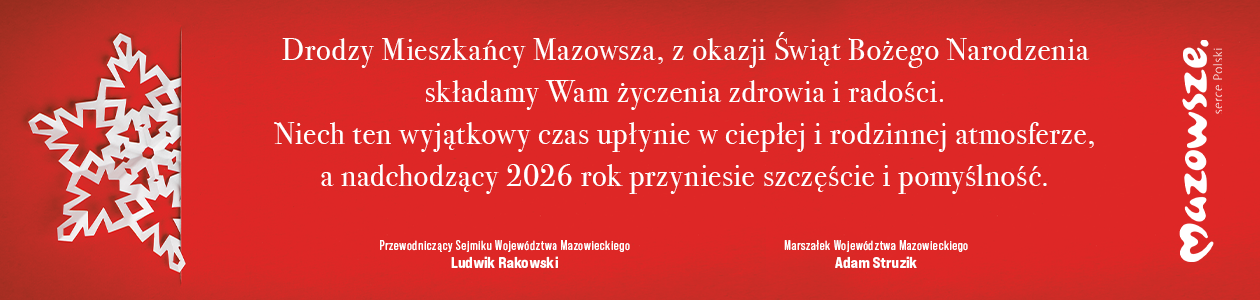 Życzenia świąteczne od Mazowsza