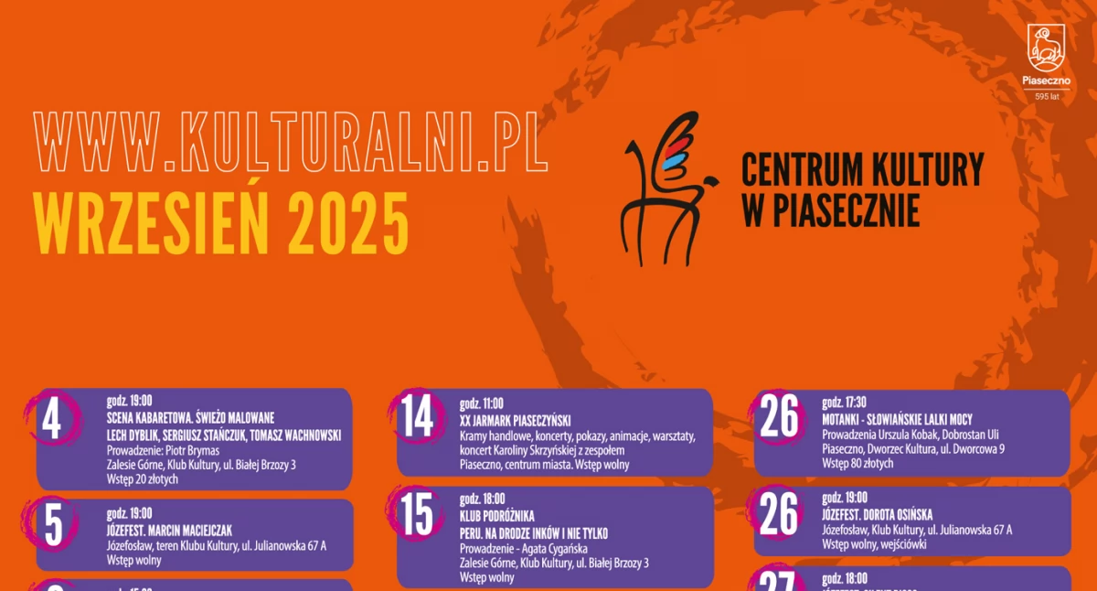 Wydarzenia kulturalne we wrześniu 2025 w Piasecznie