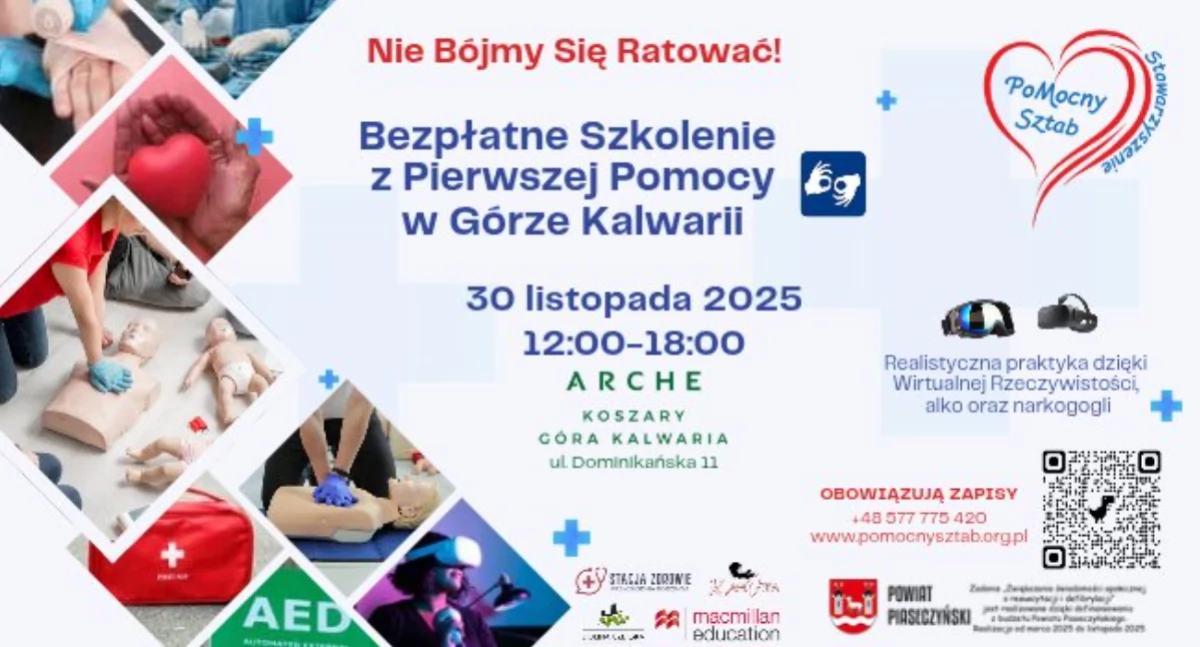 Bezpłatne szkolenie z pierwszej pomocy w Górze Kalwarii Nie bójmy się ratować!