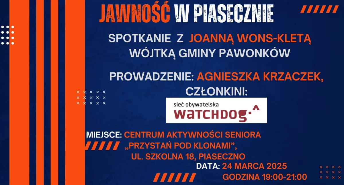 Sprawy lokalne, Jawność Piasecznie spotkanie Joanną Kletą wójtką Gminy Pawonków - zdjęcie, fotografia