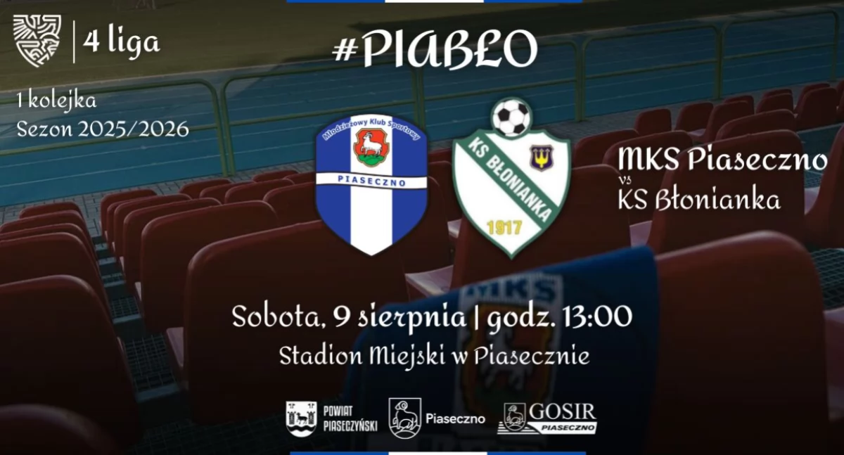 Mecz piłki nożnej MKS Piaseczno vs KS Błonianka