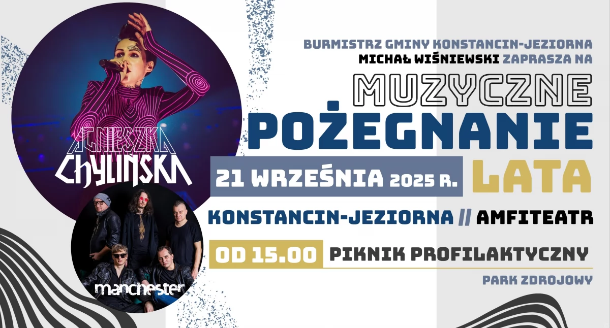Koncert Agnieszki Chylińskiej i zespołu Manchester Muzyczne Pożegnanie Lata Konstancin-Jeziorna 2025