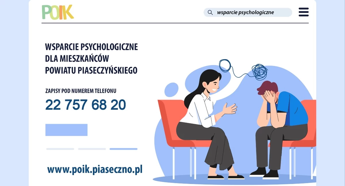 Bezpłatna pomoc psychologiczna i specjalistyczne poradnictwo w Górze Kalwarii