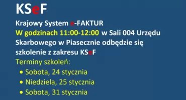 Dzień otwarty oraz szkolenie z KSeF w Piasecznie