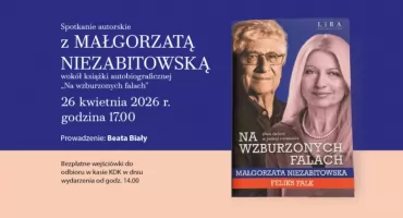 Małgorzata Niezabitowska - spotkanie autorskie wokół autobiograficznej książki „Na wzburzonych falach”