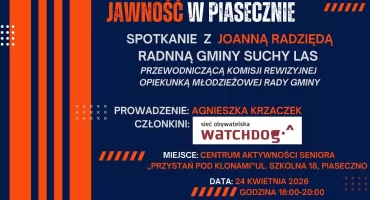 Jawność w Piasecznie spotkanie z Joanną Radziendą, radną Gminy Suchy Las