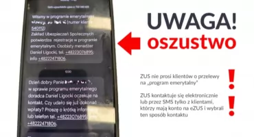ZUS ostrzega przed oszustami